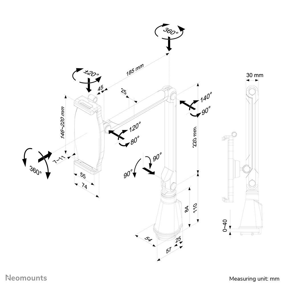 Neomounts tablet stand